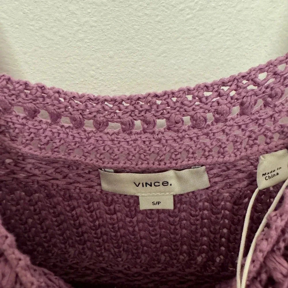 NWT $245 Vince Cotton Crochet Knit Sleeveless Camisole Tank - Summer Top - Picture 8 of 8